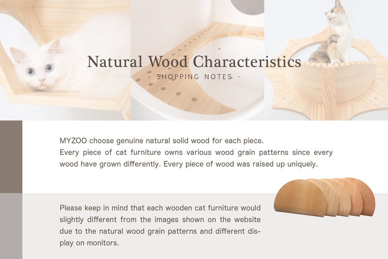Natural wood grains on solid wood.